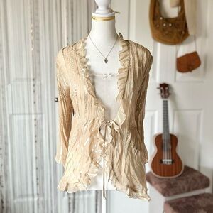 studio 1940 sheer wrap top